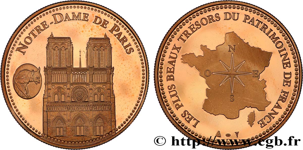 BUILDINGS AND HISTORY Médaille, Notre-Dame de Paris AU