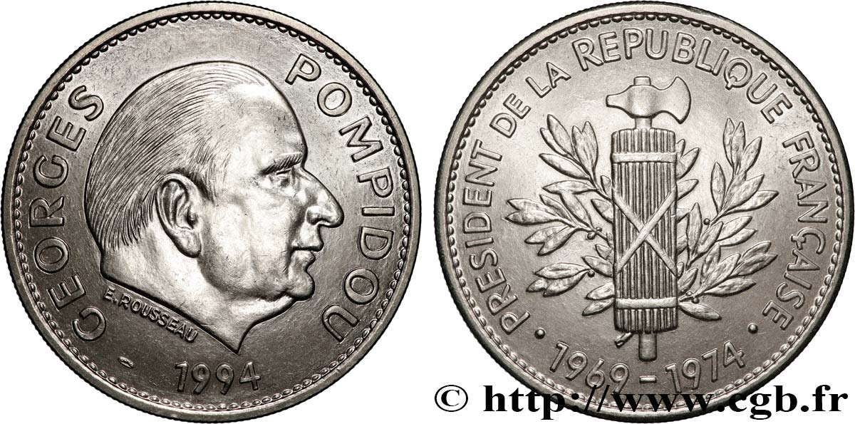 CINQUIÈME RÉPUBLIQUE Médaille, Georges Pompidou, président de la République SUP