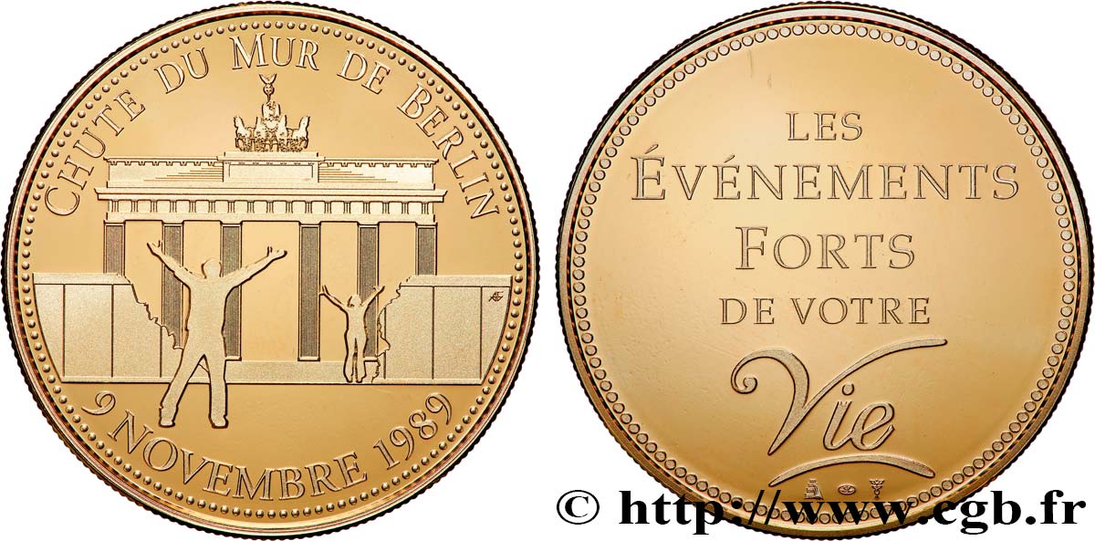 ALLEMAGNE Médaille, Chute du mur de Berlin SUP