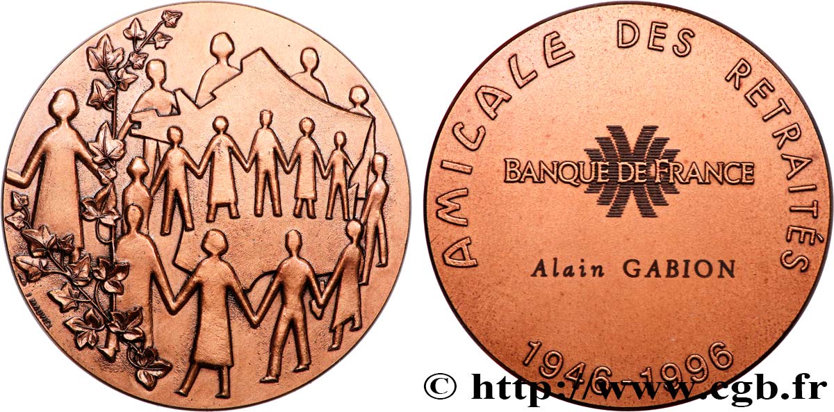 FUNFTE FRANZOSISCHE REPUBLIK Médaille, Amicale des retraites VZ