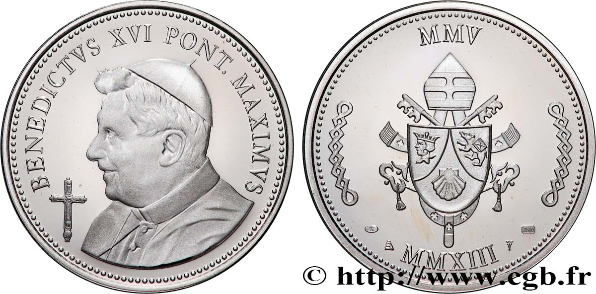 VATICAN ET ÉTATS PONTIFICAUX Médaille, Benoît XVI SPL