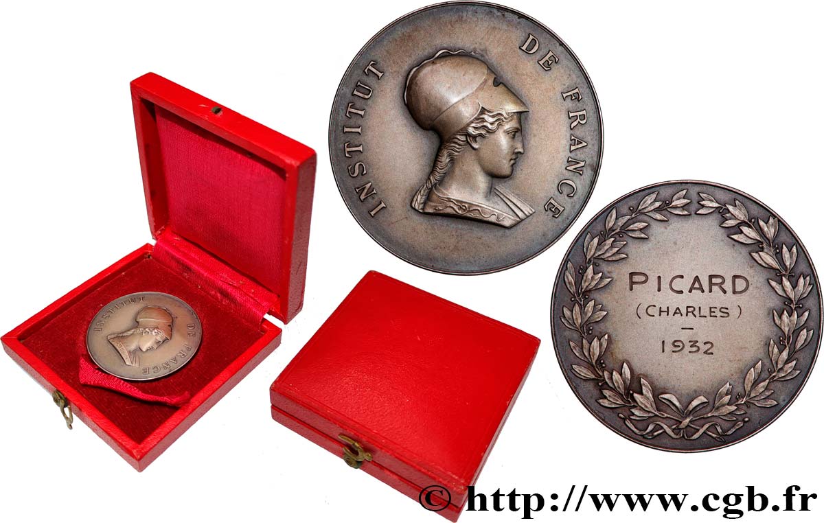 TERCERA REPUBLICA FRANCESA Médaille, Institut de France, Charles Picard EBC