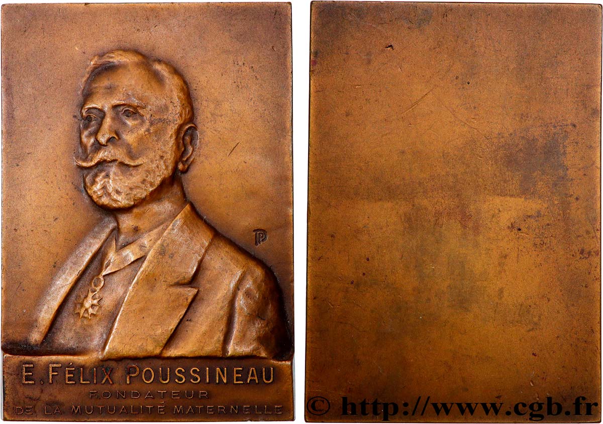 ASSURANCES Plaquette, Félix Poussineau, fondateur de la Mutualité Maternelle XF