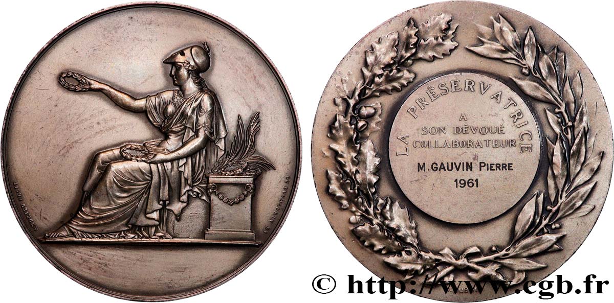 FUNFTE FRANZOSISCHE REPUBLIK Médaille de récompense, La préservatrice SS