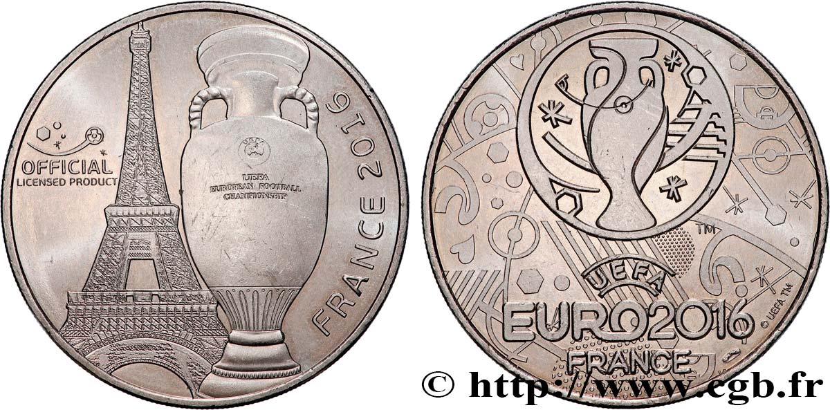 CINQUIÈME RÉPUBLIQUE Médaille, UEFA EURO 2016 TTB+