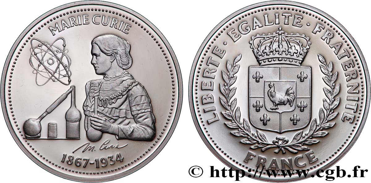 NOS GRANDS HOMMES Médaille, Marie Curie SPL