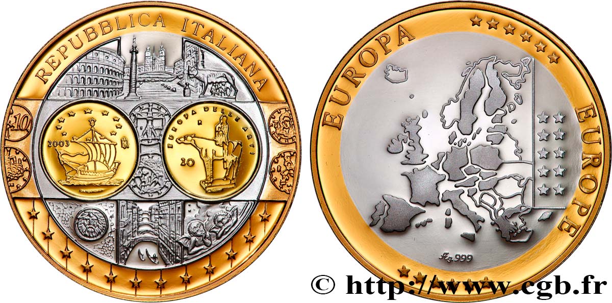 CINQUIÈME RÉPUBLIQUE Médaille, Europe, République d’Italie SPL