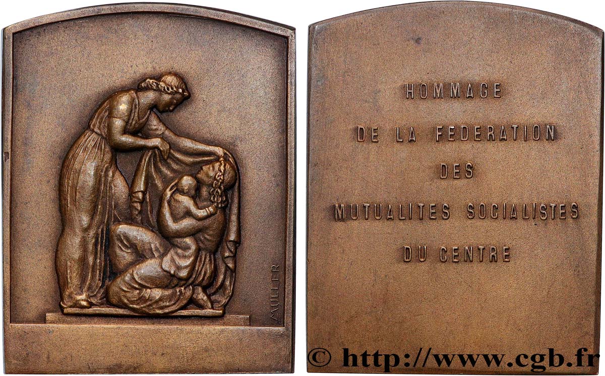 ASSURANCES Plaquette, Hommage de la Fédération des mutualités socialistes du Centre AU