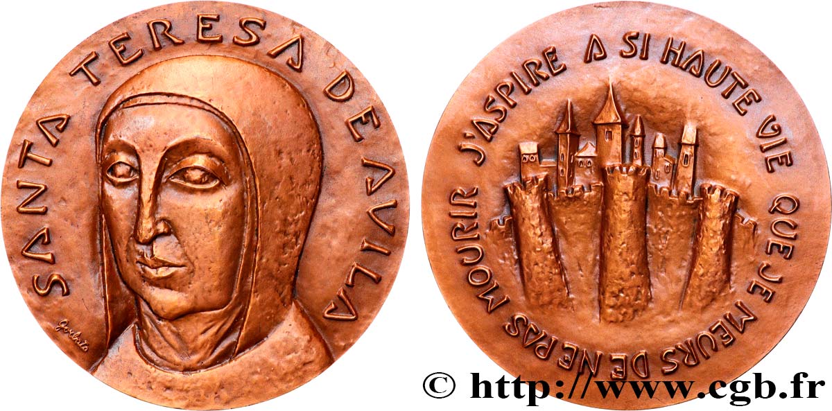 MÉDAILLES RELIGIEUSES Médaille, Sainte Thérèse d’Avila EBC