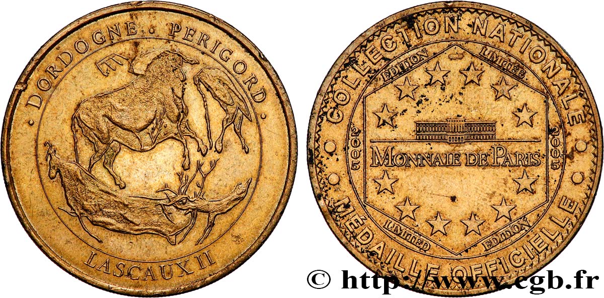 TOURISTIC MEDALS Médaille touristique, Lascaux II AU