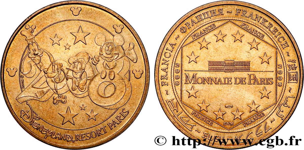 TOURISTIC MEDALS Médaille touristique, Disneyland, Paris fVZ