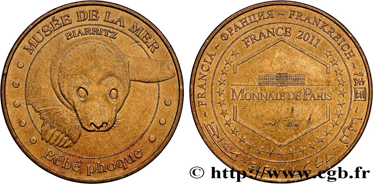 TOURISTIC MEDALS Médaille touristique, Musée de la Mer, Biarritz MBC+