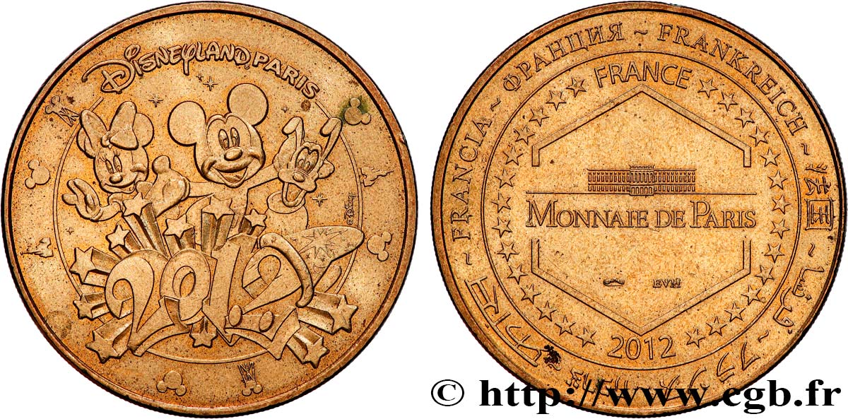 TOURISTIC MEDALS Médaille touristique, Disneyland, Paris EBC