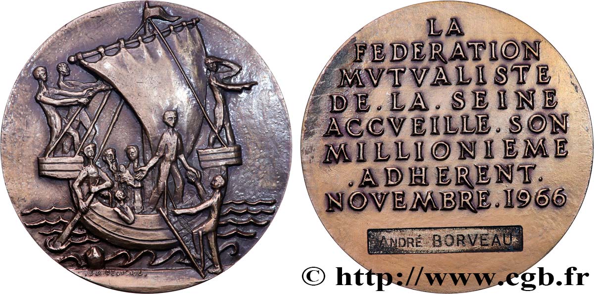 LES ASSURANCES Médaille, Fédération mutualiste de la Seine VZ
