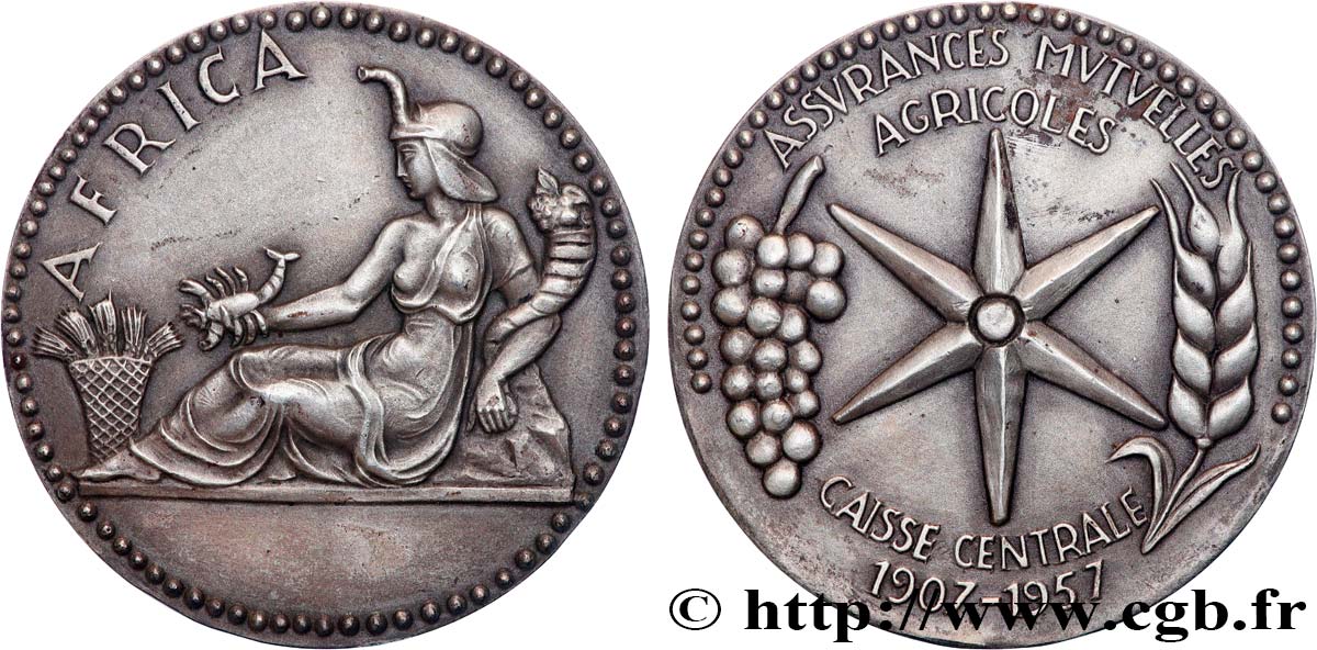 LES ASSURANCES Médaille, Caisse centrale, Africa EBC