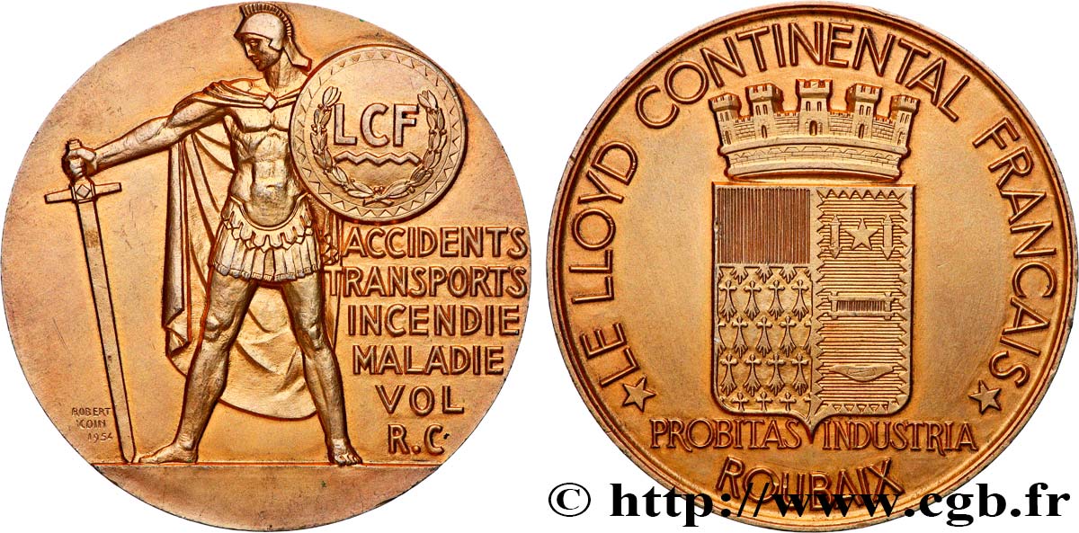 INSURANCES Médaille, Le Lloyd Continental Français AU/AU