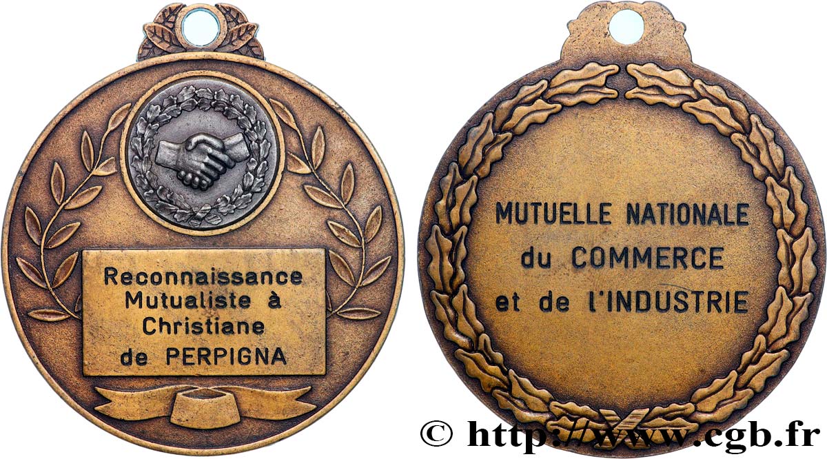 LES ASSURANCES Médaille, Mutuelle nationale du commerce et de l’Industrie MBC
