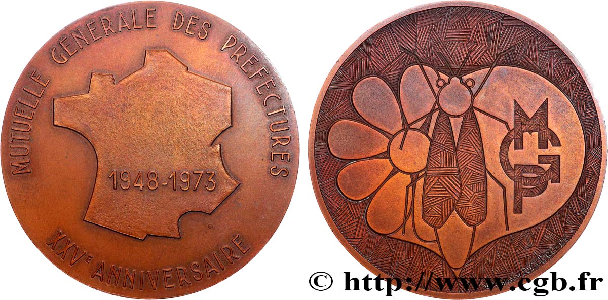 INSURANCES Médaille, Mutuelle Générale des Préfectures XF