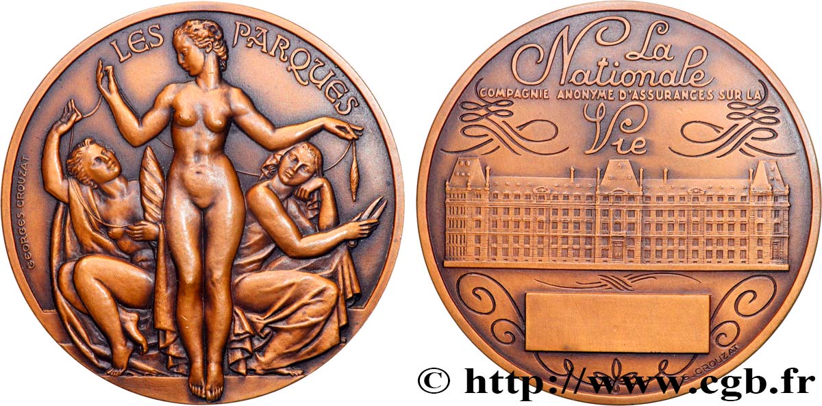 ASSURANCES Médaille, Les Parques, la Nationale AU