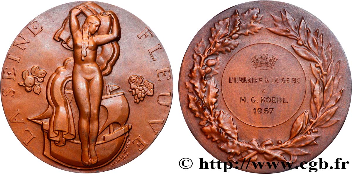 ASSURANCES Médaille, La Seine Fleuve, L’Urbaine et la Seine TTB+/SUP