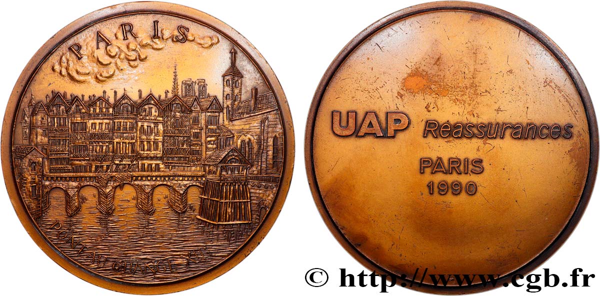 LES ASSURANCES Médaille, UAP réassurances, Pont au change q.SPL
