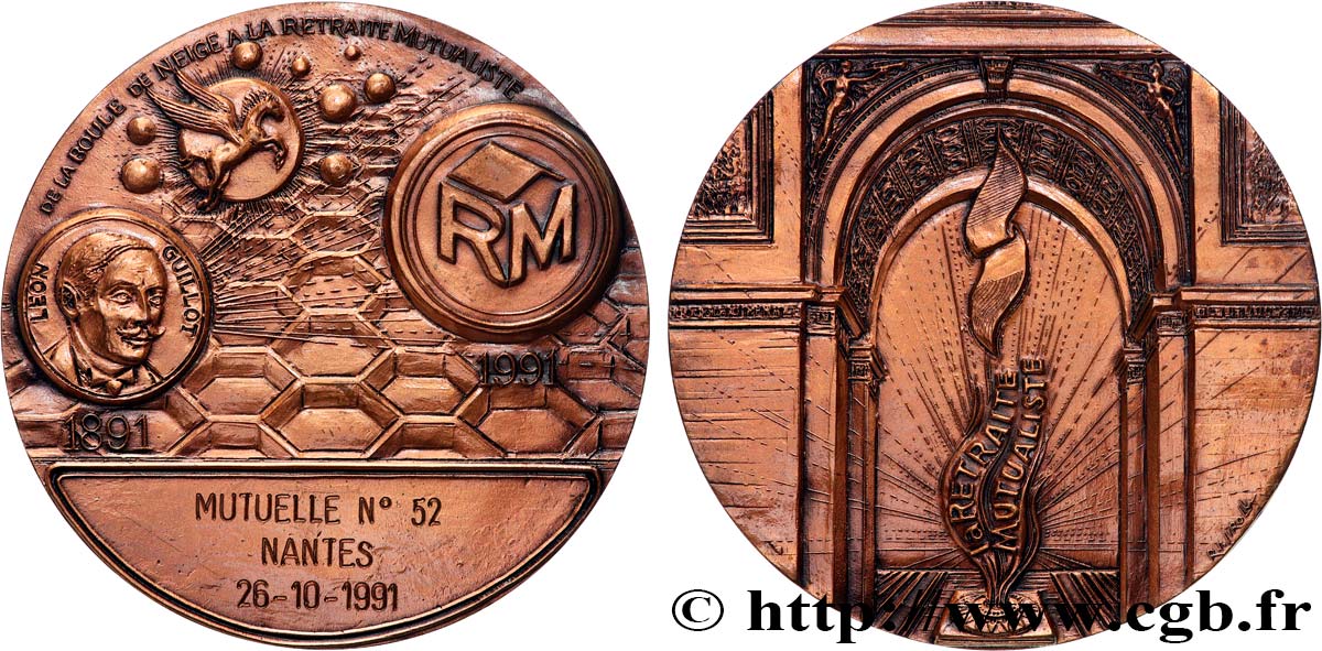 INSURANCES Médaille, La retraite mutualiste, Mutuelle n°52 AU
