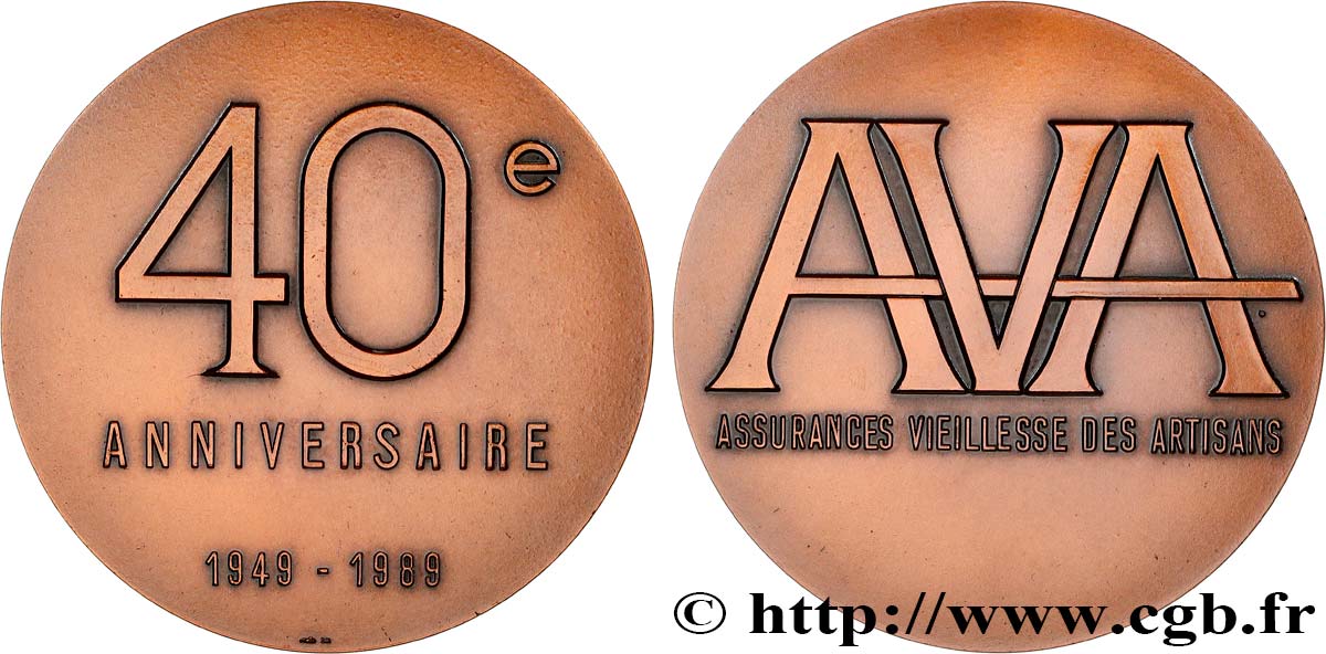 LES ASSURANCES Médaille, 40e anniversaire de l’AVA SPL