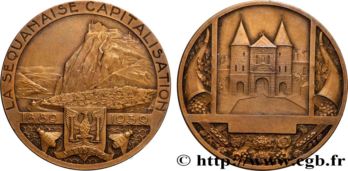 III REPUBLIC Médaille, La Sequanaise Capitalisation AU