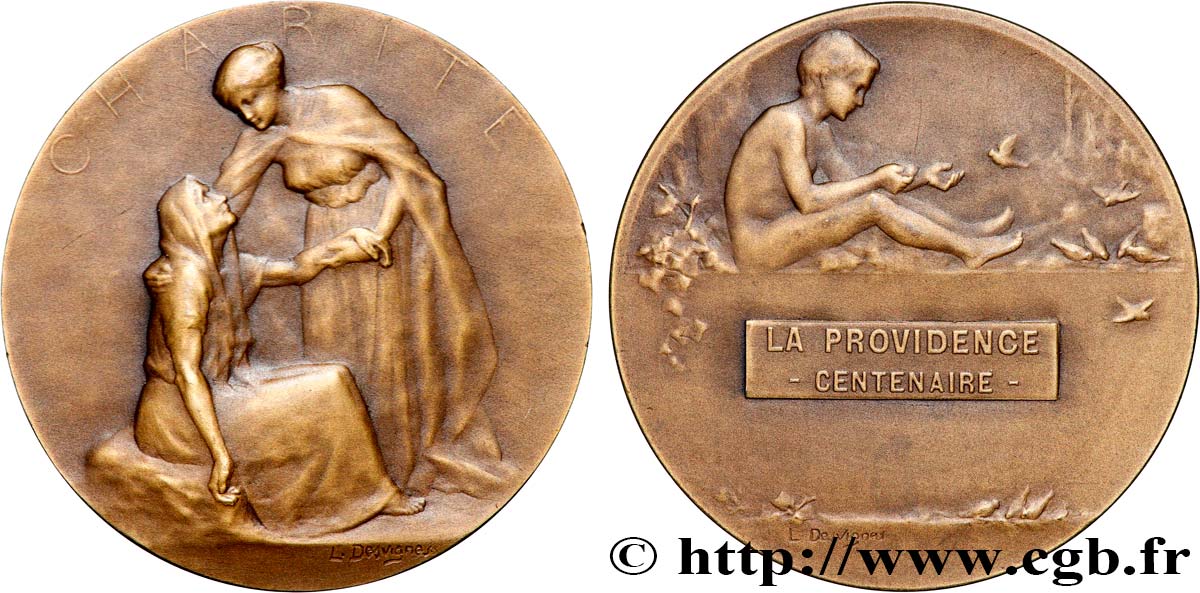 INSURANCES Médaille, Charité, Centenaire de la Providence AU