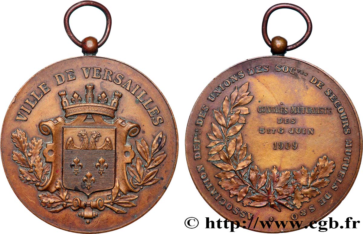 INSURANCES Médaille, Société de Secours Mutuels, Congrès mutualiste XF