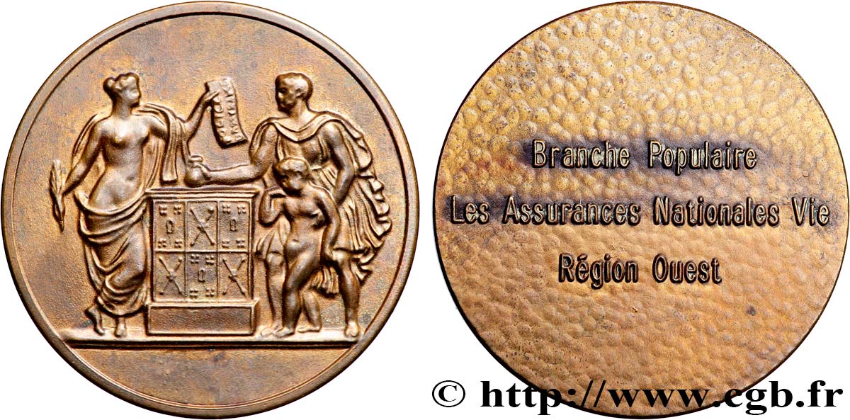 LES ASSURANCES Médaille, Branche populaire, Les assurances Nationales Vie fVZ