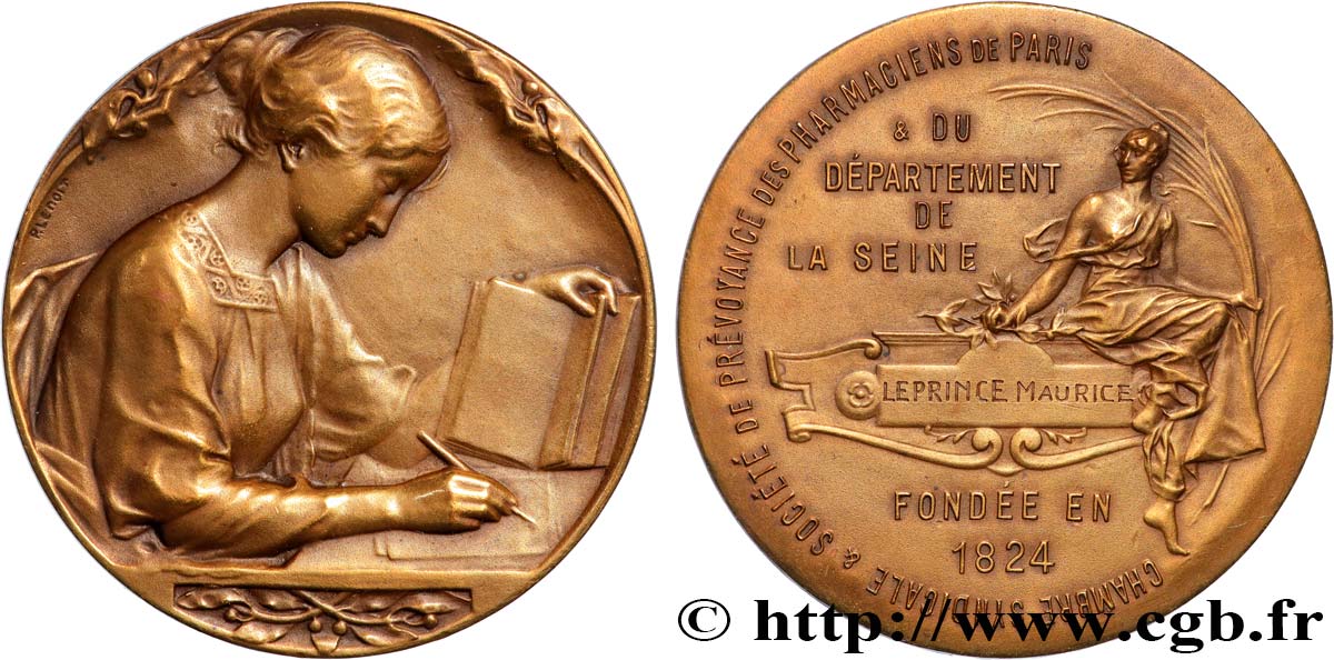 INSURANCES Médaille, Chambre syndicale et société de prévoyance des pharmaciens AU
