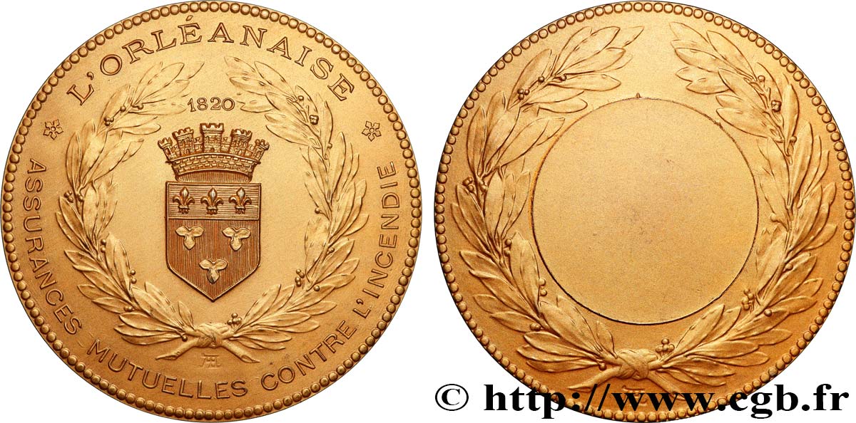 ORLÉANAIS - Noblesse et villes Médaille, L’Orléanaise SUP/TTB+