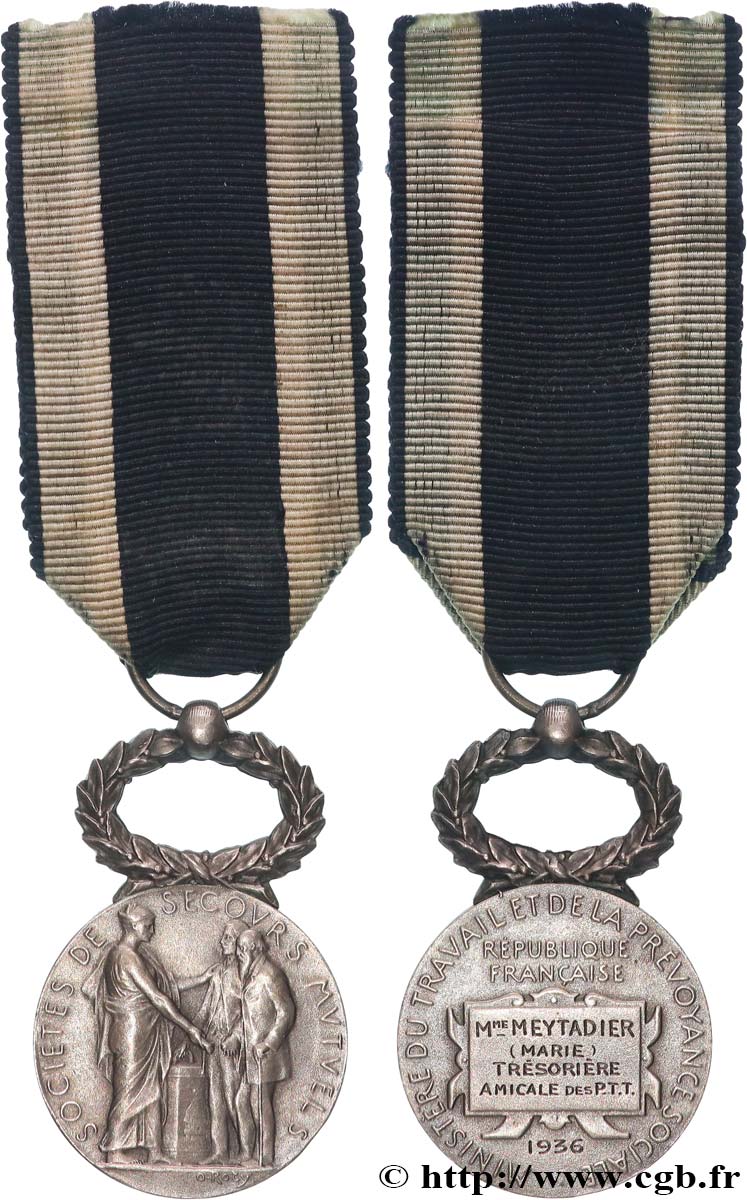 LES ASSURANCES Médaille, Société de secours mutuels q.SPL