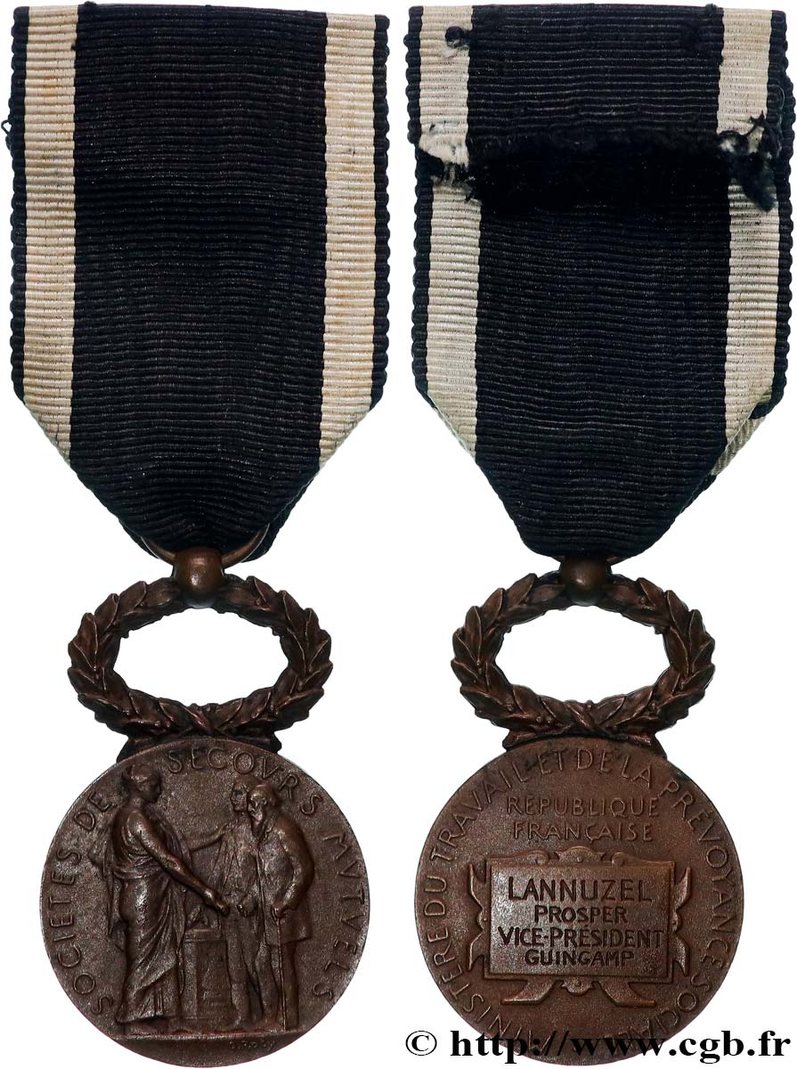 ASSURANCES Médaille, Société de secours mutuels TTB+