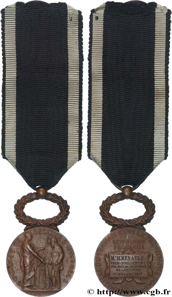 LES ASSURANCES Médaille, Société de secours mutuels fVZ