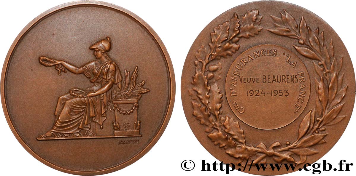 LES ASSURANCES Médaille, La France EBC