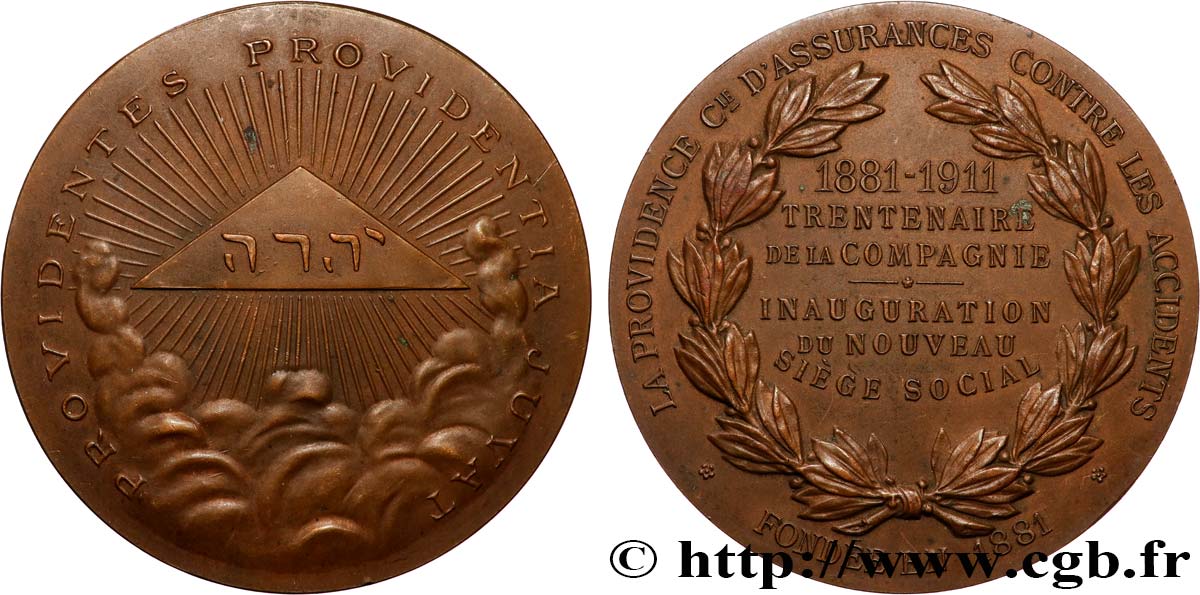 INSURANCES Médaille, 30e anniversaire de La Providence XF