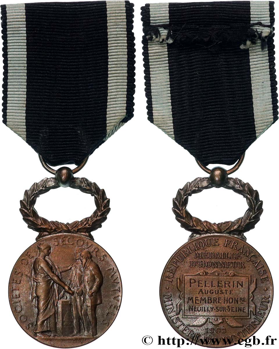 LES ASSURANCES Médaille d’honneur, Société de secours mutuels q.SPL