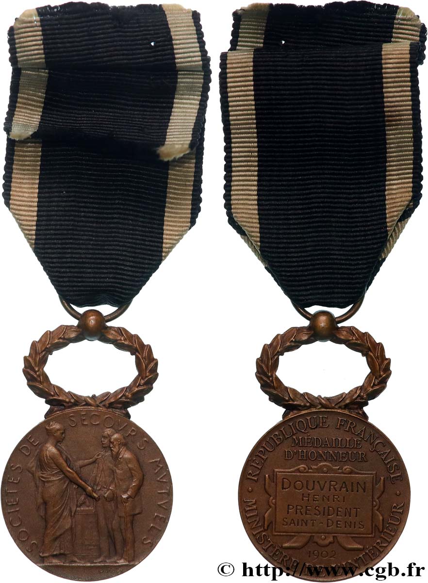 LES ASSURANCES Médaille d’honneur, Société de secours mutuels EBC