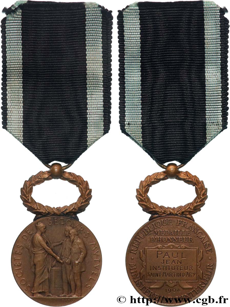 LES ASSURANCES Médaille d’honneur, Société de secours mutuels q.SPL