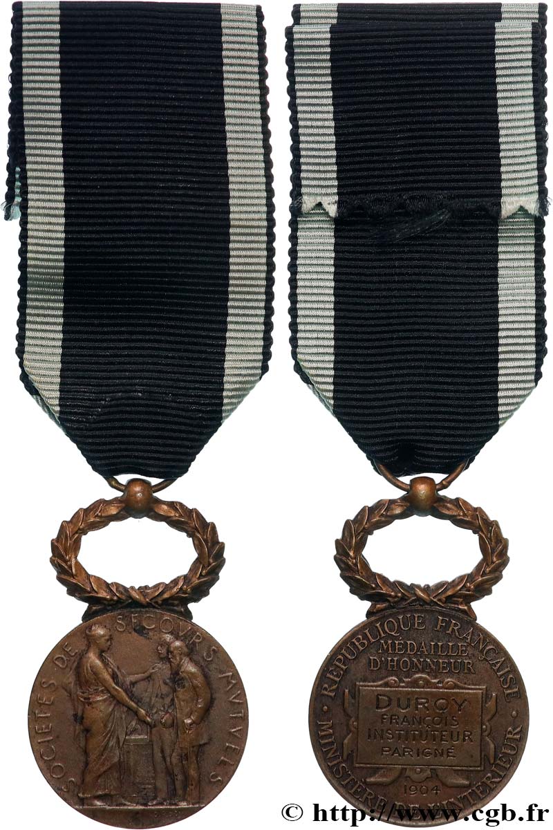 ASSURANCES Médaille d’honneur, Société de secours mutuels TTB+