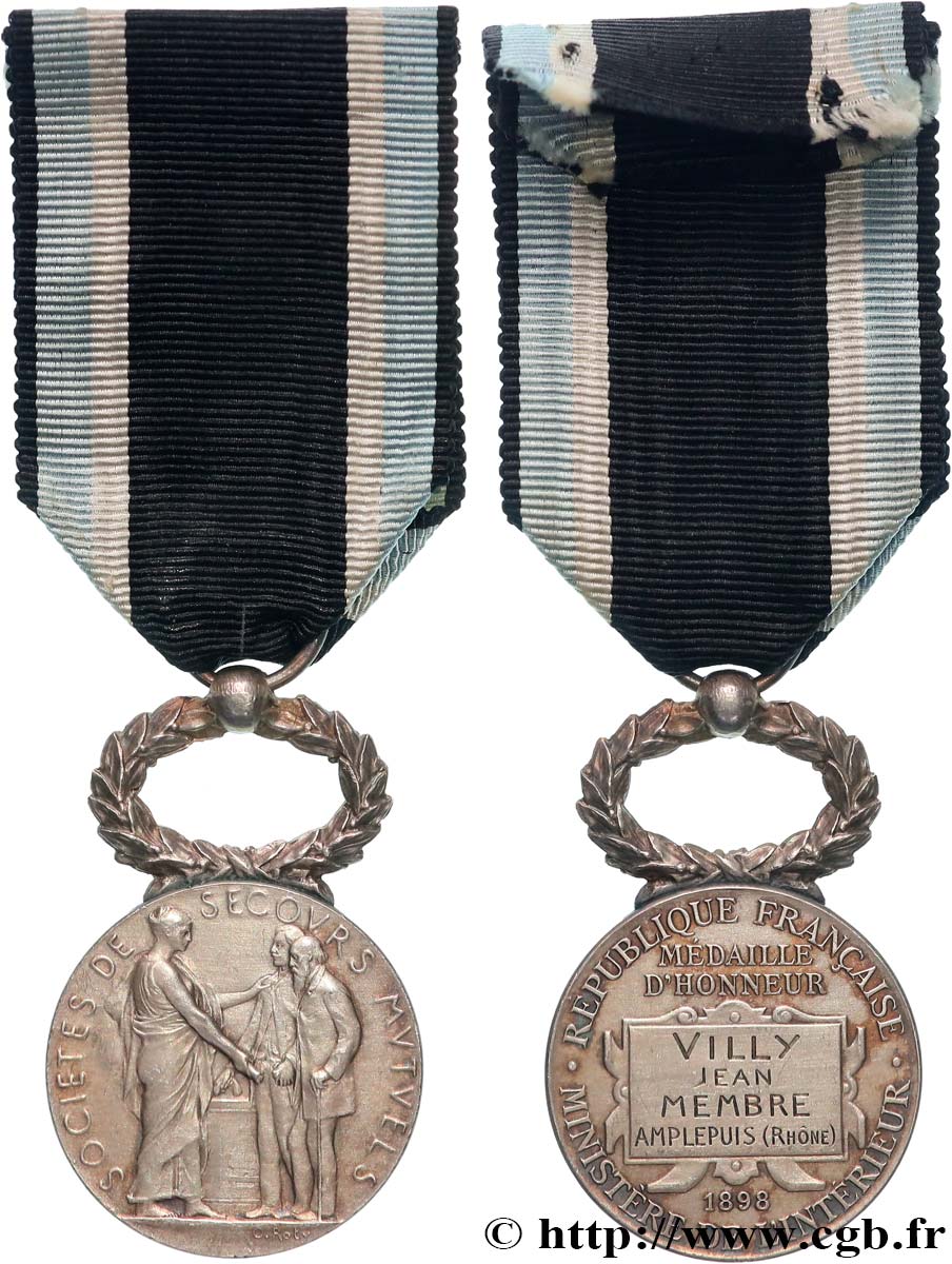 INSURANCES Médaille, Société de secours mutuels AU
