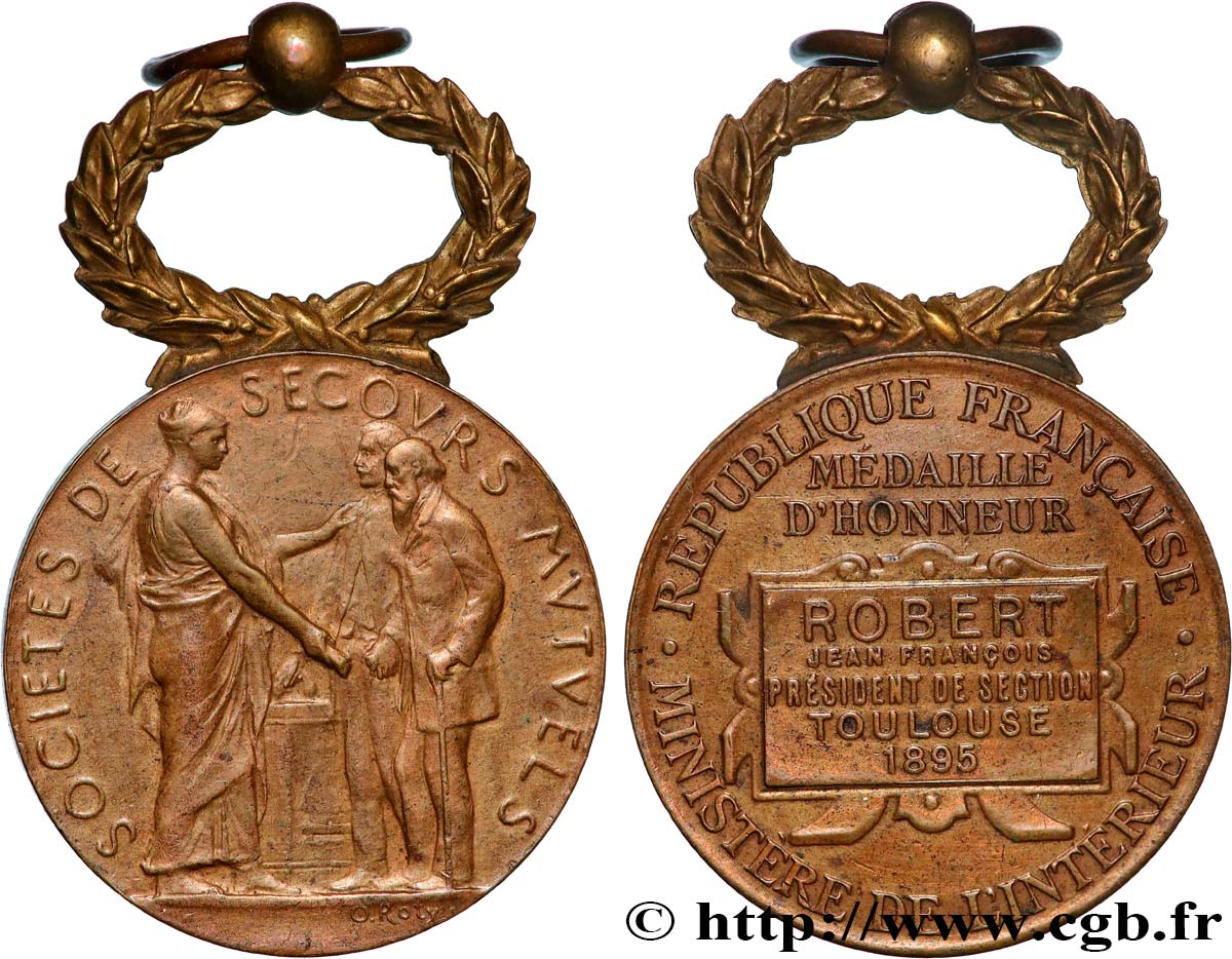 ASSURANCES Médaille d’honneur, Société de secours mutuels TTB+