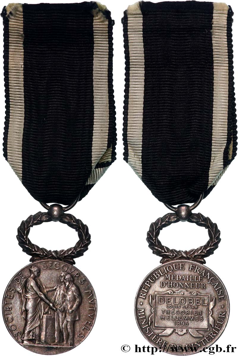 INSURANCES Médaille d’honneur, Société de secours mutuels AU