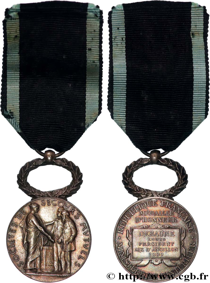 ASSURANCES Médaille d’honneur, Société de secours mutuels TTB+