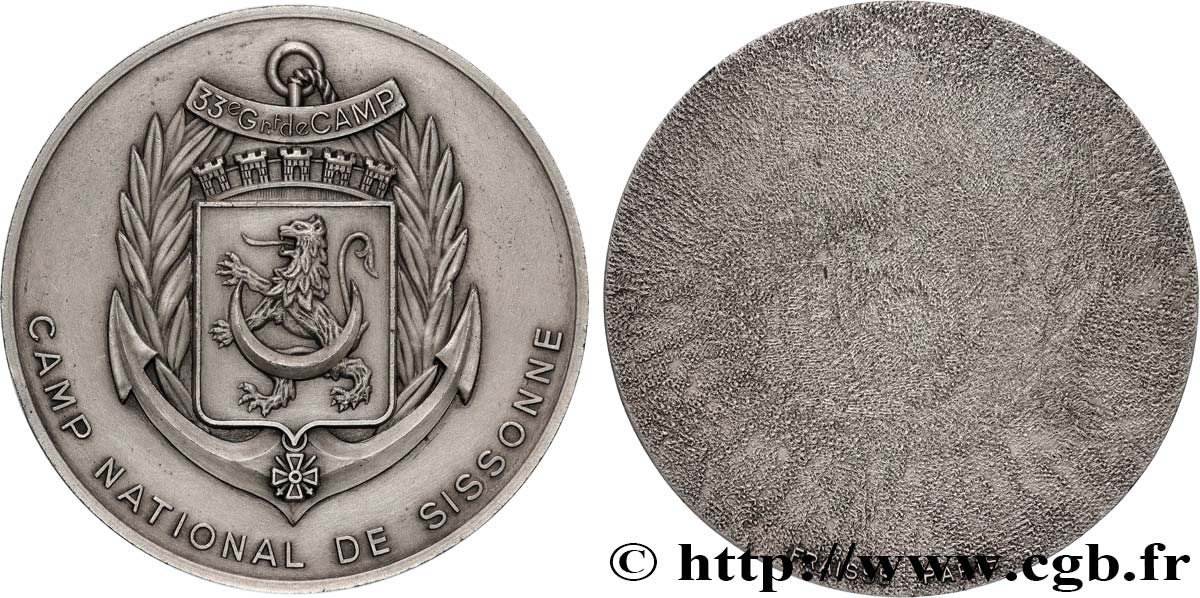 FUNFTE FRANZOSISCHE REPUBLIK Médaille, Camp national de Sissonne fVZ