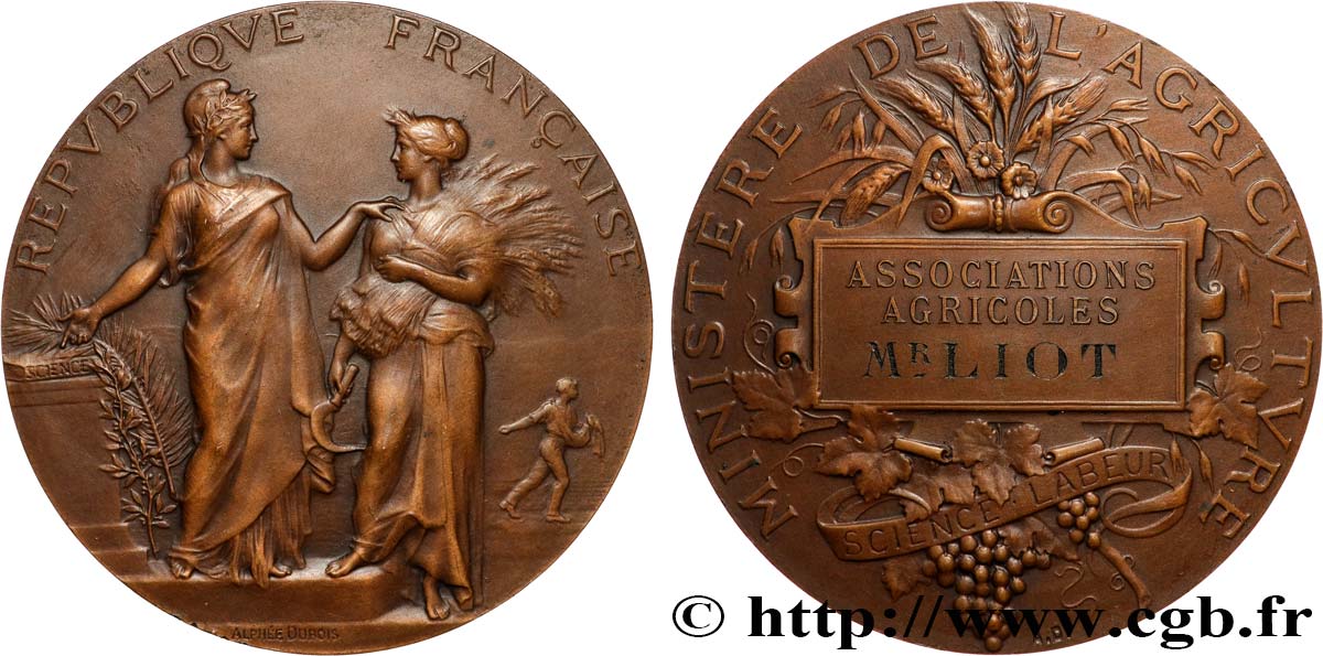 DRITTE FRANZOSISCHE REPUBLIK Médaille de récompense, Associations agricoles VZ