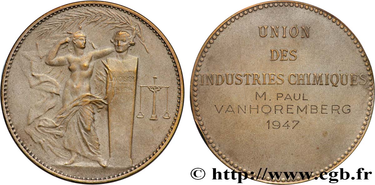 INDUSTRIE LOURDE Médaille de récompense, Union des industries chimiques fVZ