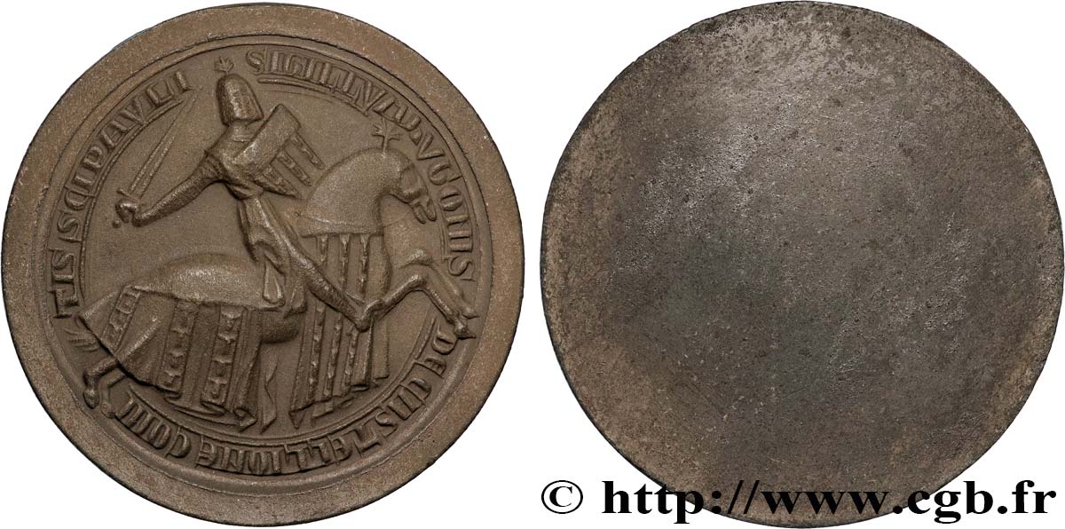 BLÉSOIS - COMTÉ DE BLOIS - HUGUES DE CHÂTILLON Médaille, Reproduction de sceau MBC+
